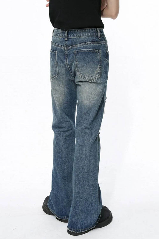 Men's Distressed Bootcut Jeans - Tredona LLC