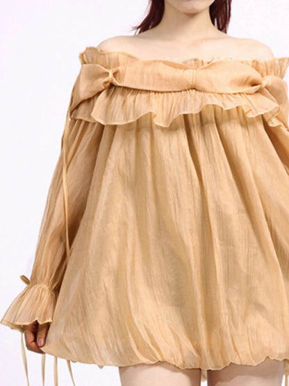 Ruffled Off-Shoulder Flounce Sleeve Blouse - Tredona LLC