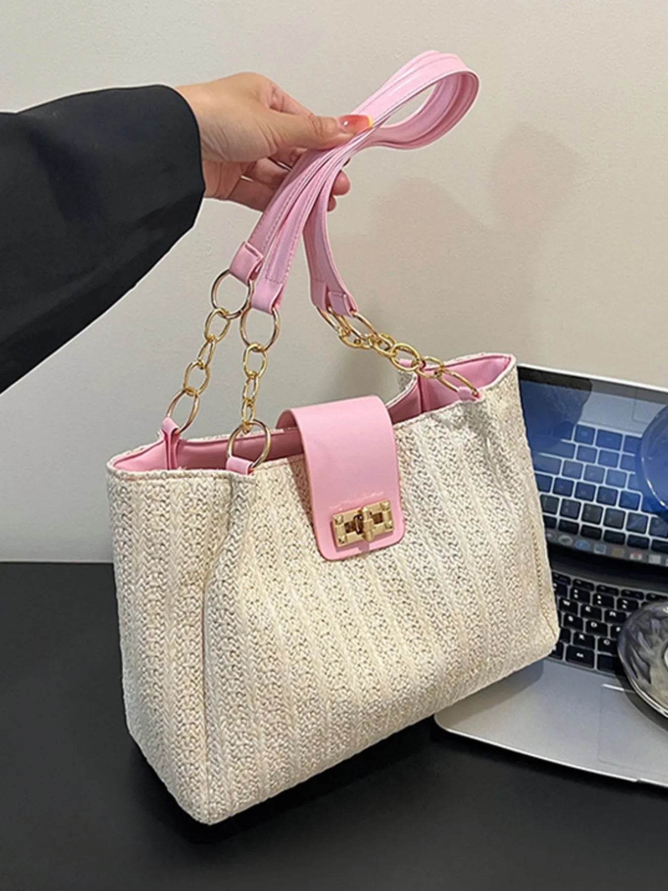 Woven Straw Shoulder Bag - Tredona LLC