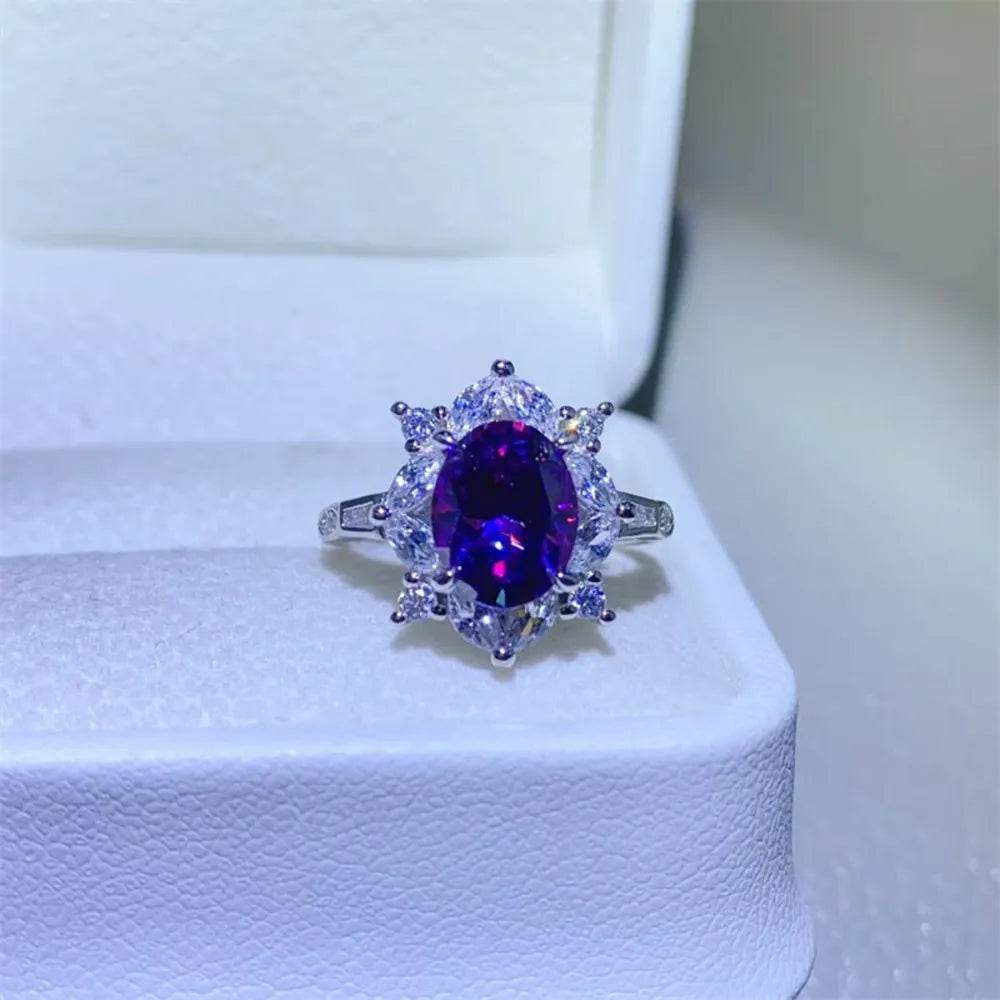 2 Carat Moissanite 925 Sterling Silver Ring - Tredona LLC