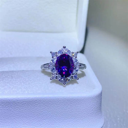 2 Carat Moissanite 925 Sterling Silver Ring - Tredona LLC
