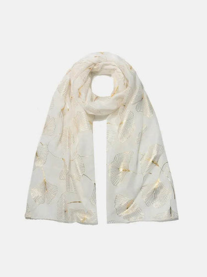 Ginkgo Leaf Polyester Scarf - Tredona LLC