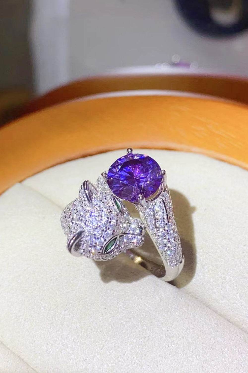 2 Carat Moissanite Adjustable Animal Bypass Ring - Tredona LLC
