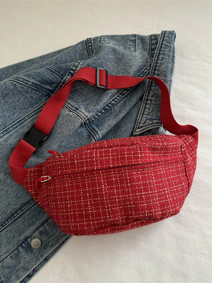 Plaid Pattern Crossbody Bag - Tredona LLC