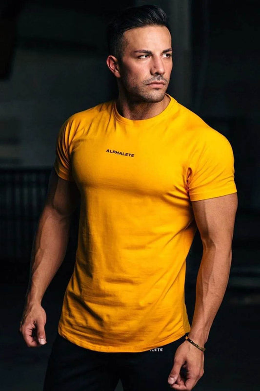 Men's Plus Size Letter Round Neck Short Sleeve T-Shirt - Tredona LLC