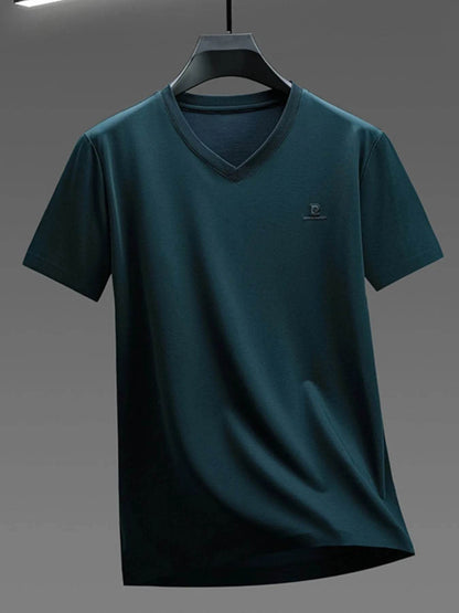 Men's Plus Size V-Neck Short Sleeve T-Shirt - Tredona LLC