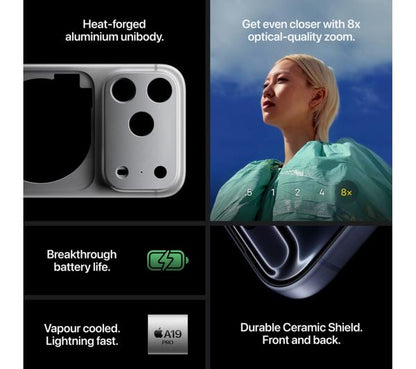 Apple iPhone 17 Pro Max Deep Blue: 256GB, A19 Pro Chip, 6.9-inch XDR Display