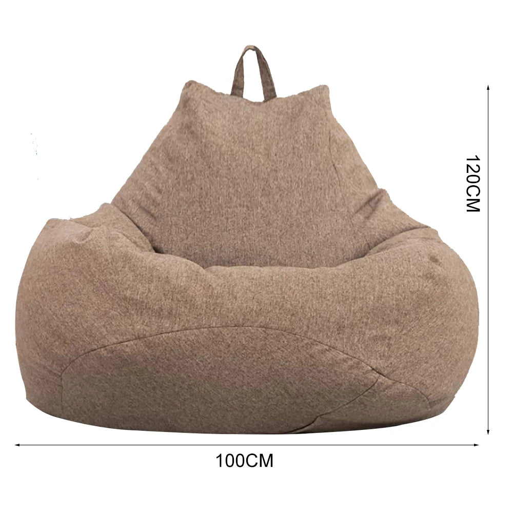 Large Bean Bag Lazy Seat Chair Sofa Cover Couch Soft Fluffy Breathable Adult Child Tatami Living Room Decorative Outdoor