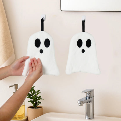 2pcs Black Cat Hand Towel Cute Handkerchief Towels Halloween Decoration 2025 Kitchen Towels for Hands Super Absorbent Towel