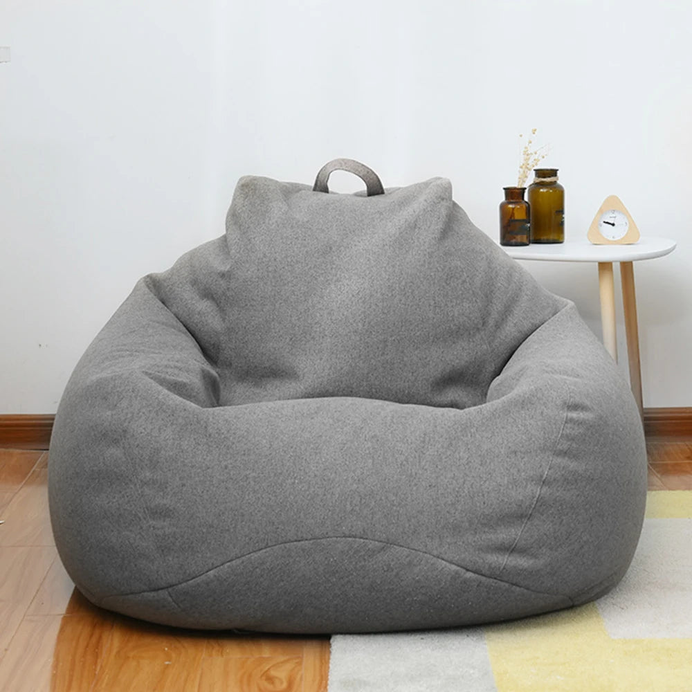 Large Bean Bag Lazy Seat Chair Sofa Cover Couch Soft Fluffy Breathable Adult Child Tatami Living Room Decorative Outdoor