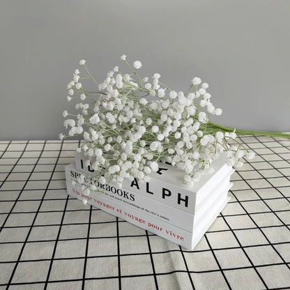 White Baby's Breath Artificial Flowers Silk Hydrangea Bunch Outdoor Wedding Decor Runners Home Decoration Props