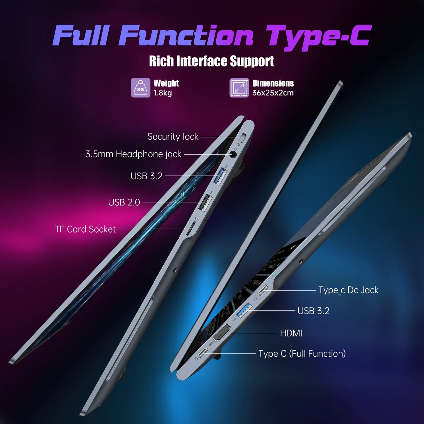 كمبيوتر محمول ACEMAGIC للألعاب بشاشة 16 بوصة عالية الدقة، معالج AMD Ryzen 7 7735HS، ذاكرة وصول عشوائي (RAM) سعة 16 جيجابايت، ومحرك أقراص SSD سعة 512 جيجابايت، ونظام تشغيل Windows 11 Pro، ولوحة مفاتيح بإضاءة خلفية، وواي فاي 6، وتقنية BT5.2