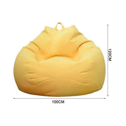 Large Bean Bag Lazy Seat Chair Sofa Cover Couch Soft Fluffy Breathable Adult Child Tatami Living Room Decorative Outdoor