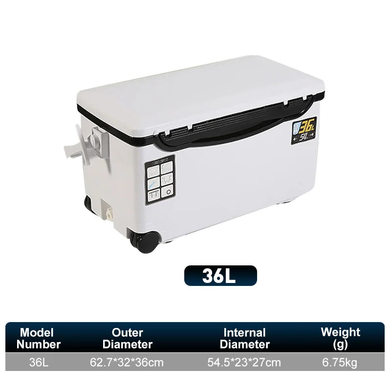 10L 18L 22L 32L 48L Fishing Cooler Box Tackle Box Outdoor Tank Case Gear Tools Fish Storage Sea Fishing With Portable Air Holes