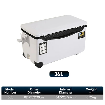 10L 18L 22L 32L 48L Fishing Cooler Box Tackle Box Outdoor Tank Case Gear Tools Fish Storage Sea Fishing With Portable Air Holes