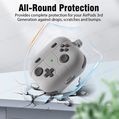 for airpods 4th/airpods 3rd （2024/2021）Case with keychain silicone Cartoon shockproof cases for 2025new airpods pro 3 earphone