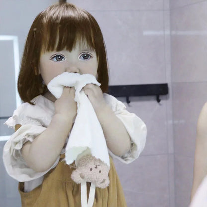 2025 New Dirt Resistant Hand Towel Flower Bear Children's Hand Washing And Cleaning Soft Quick Drying Small Towel Handkerchief