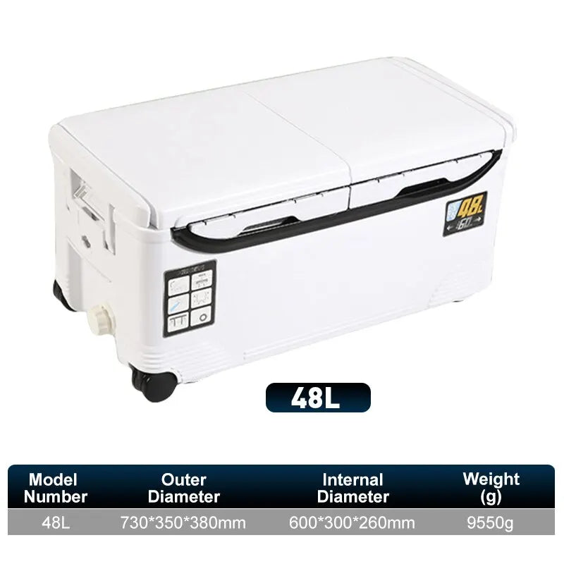 10L 18L 22L 32L 48L Fishing Cooler Box Tackle Box Outdoor Tank Case Gear Tools Fish Storage Sea Fishing With Portable Air Holes