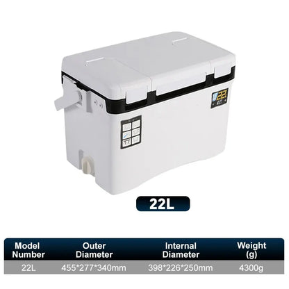 10L 18L 22L 32L 48L Fishing Cooler Box Tackle Box Outdoor Tank Case Gear Tools Fish Storage Sea Fishing With Portable Air Holes