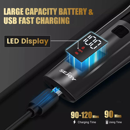 SEJOY Cordless Professional Hair Clippers  Shaving Machine Men Trimmer Kit Men Cutting Machine Barber Electric shaver