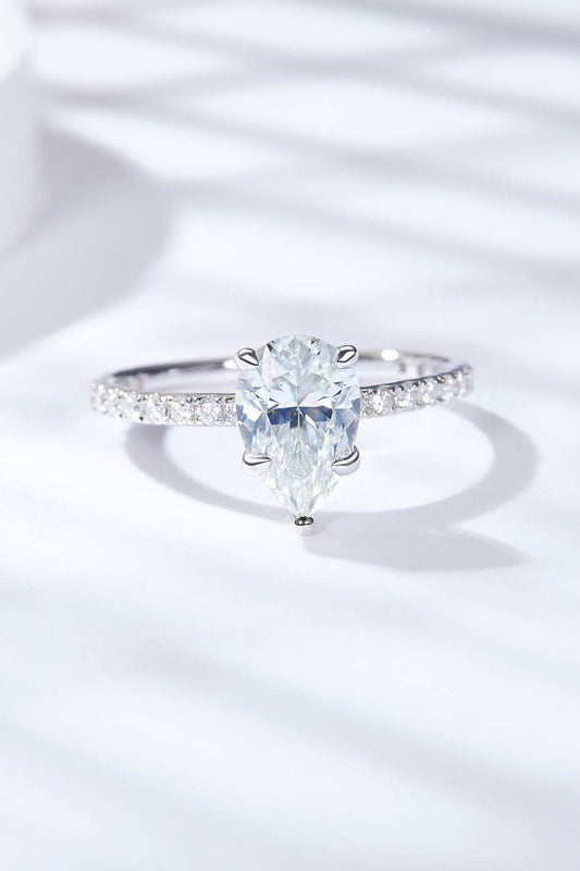 1.8 Carat Moissanite Side Stone Ring - Tredona LLC