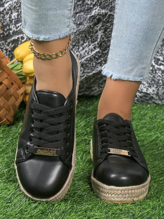 Round Toe Platform Sneakers - Tredona LLC