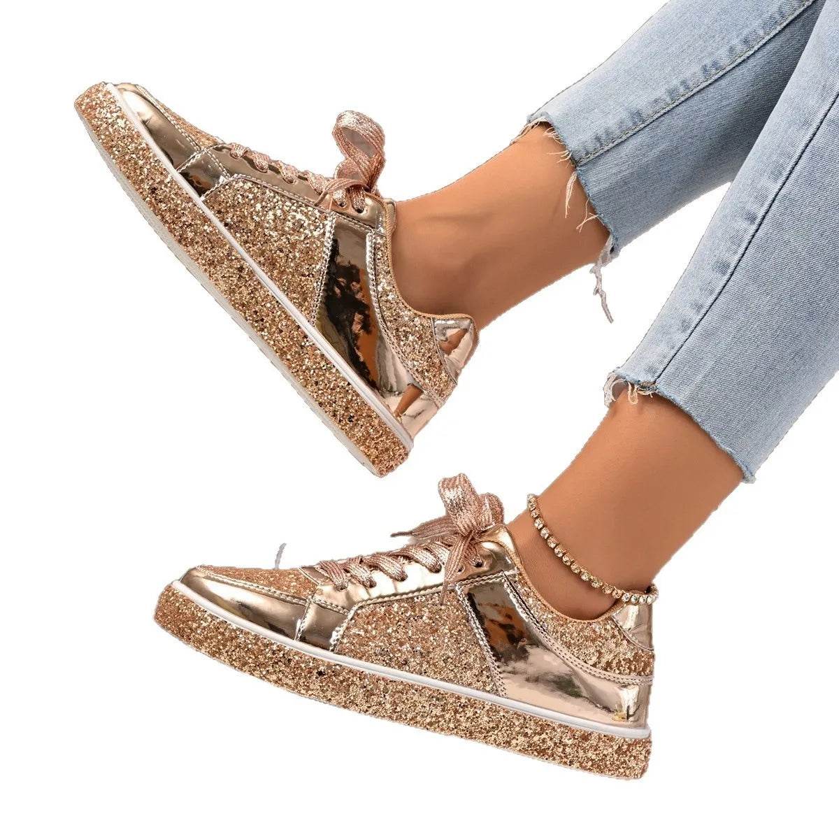 Round Toe Lace Up Sneakers - Tredona LLC