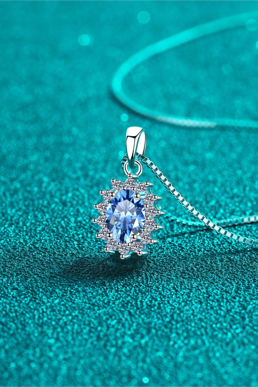 1 Carat Moissanite 925 Sterling Silver Necklace - Tredona LLC
