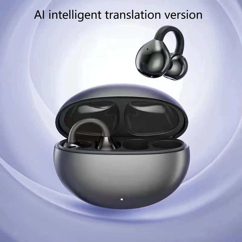 Bluetooth Earphone Open Ear Clip Intelligent Real-time AI Translation 134 Languages Office Travel Wireless Translate Earphone