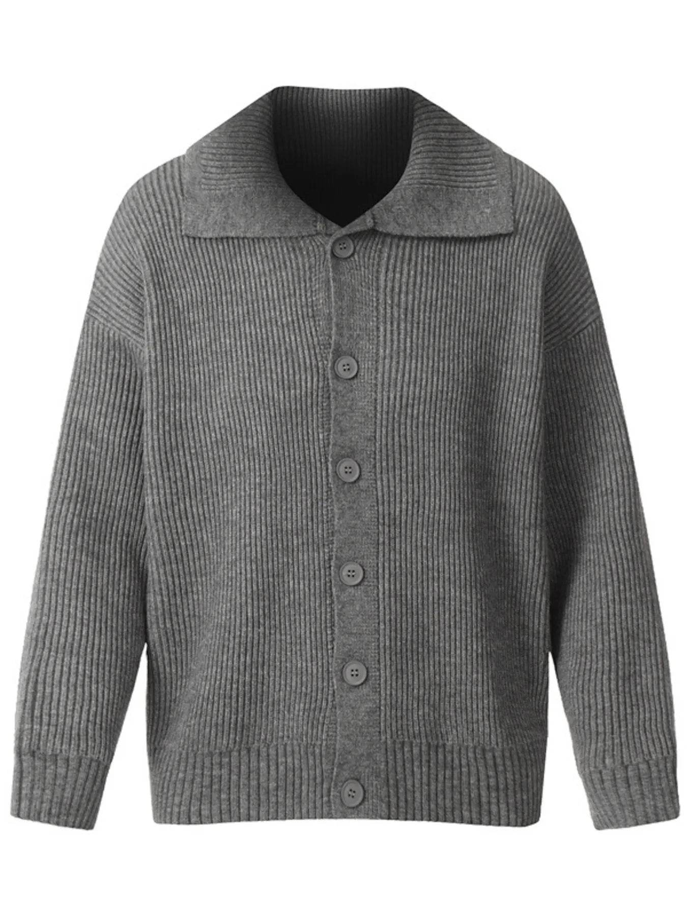 Men's Button Up Ribbed Cardigan - Tredona LLC