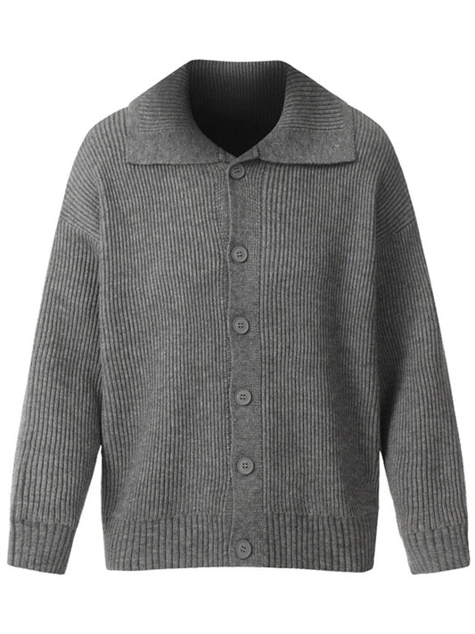 Men's Button Up Ribbed Cardigan - Tredona LLC