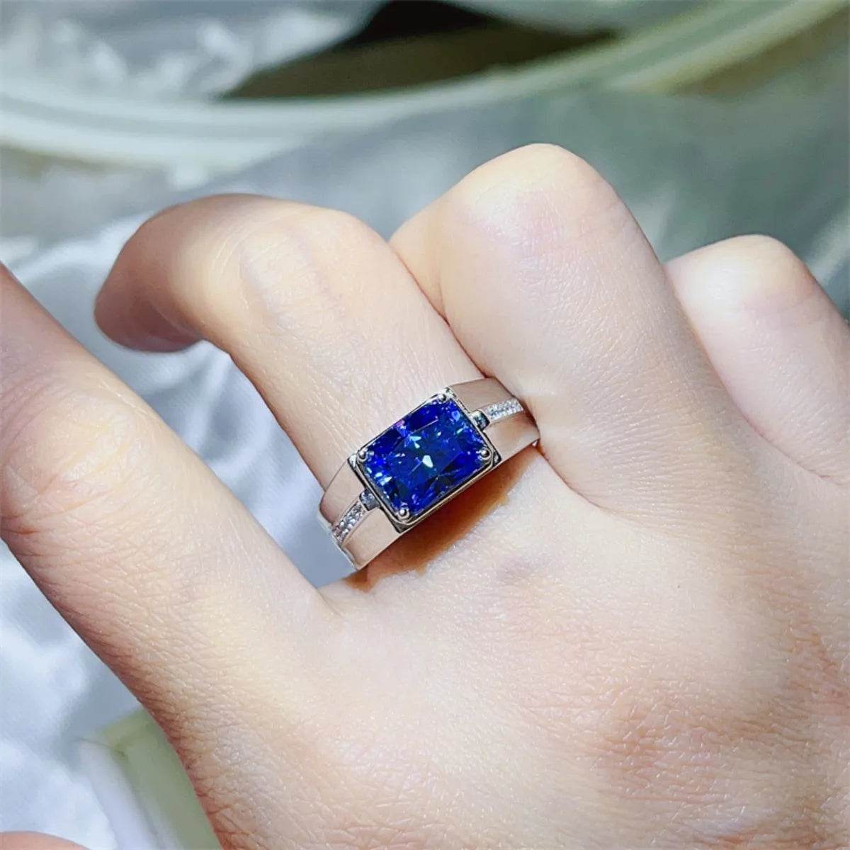 2 Carat Moissanite 925 Sterling Silver Ring - Tredona LLC