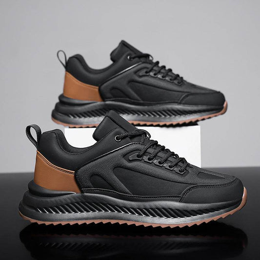 Men's Platform Lightweight Soft Sole Sports Leather Casual Sneakers - Tredona LLC