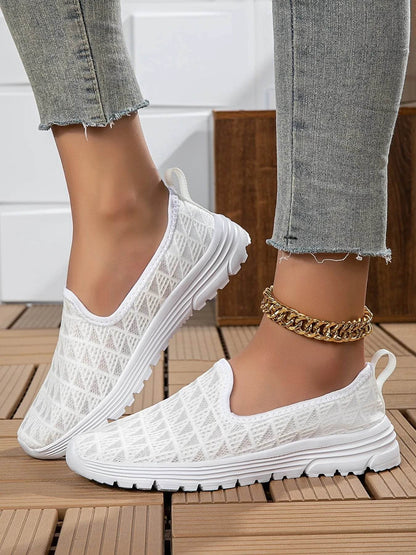 Breathable Mesh Slip-On Sneakers - Tredona LLC