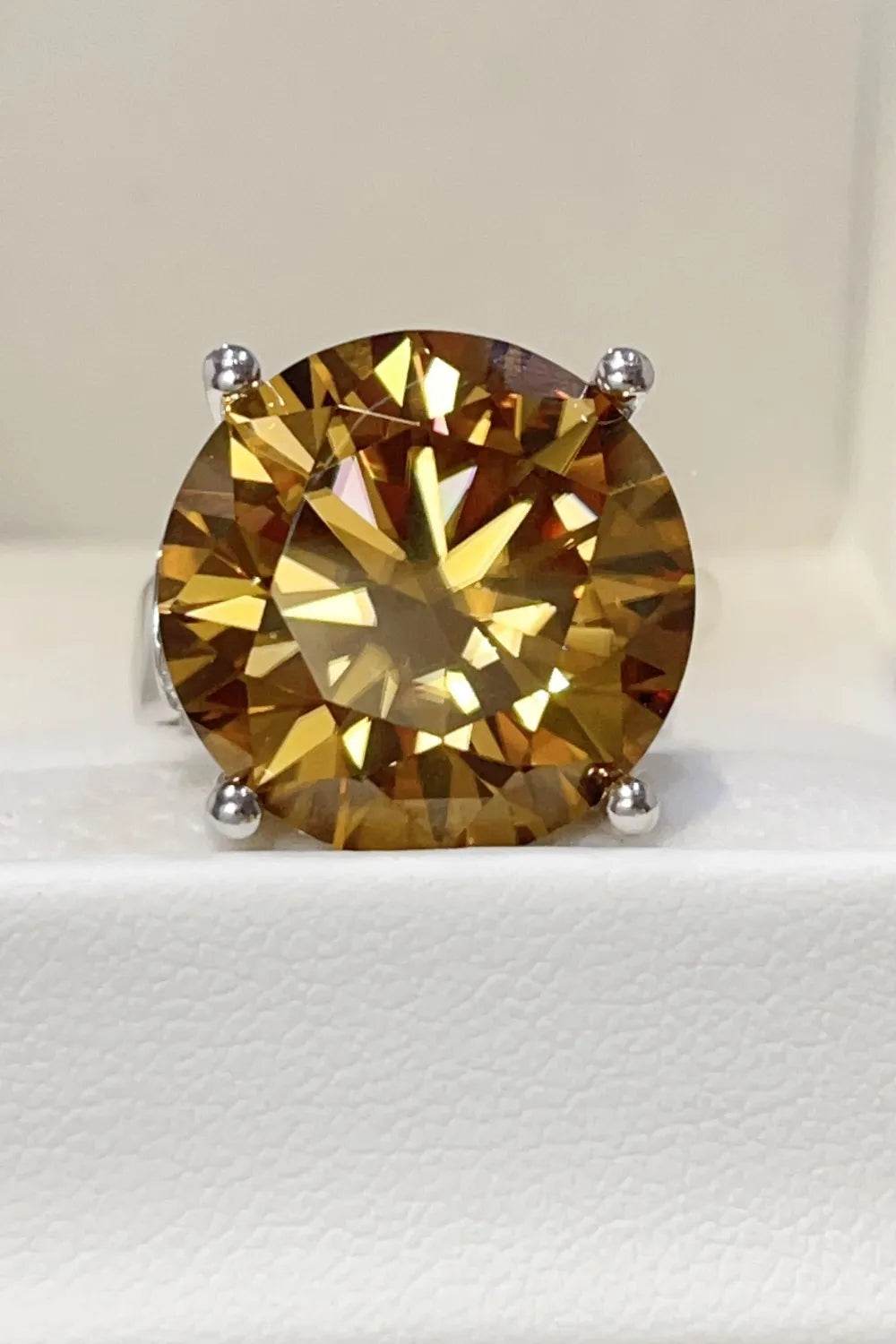 20 Carat Moissanite 925 Sterling Silver Ring - Tredona LLC