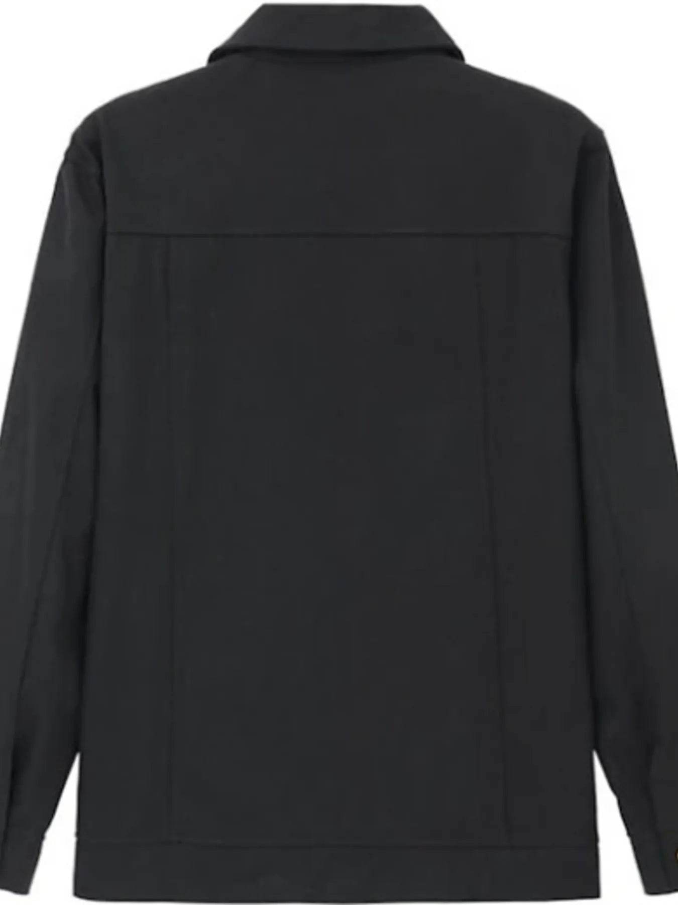 Men's Full Size Button Up Long Sleeve Jacket Plus Size - Tredona LLC