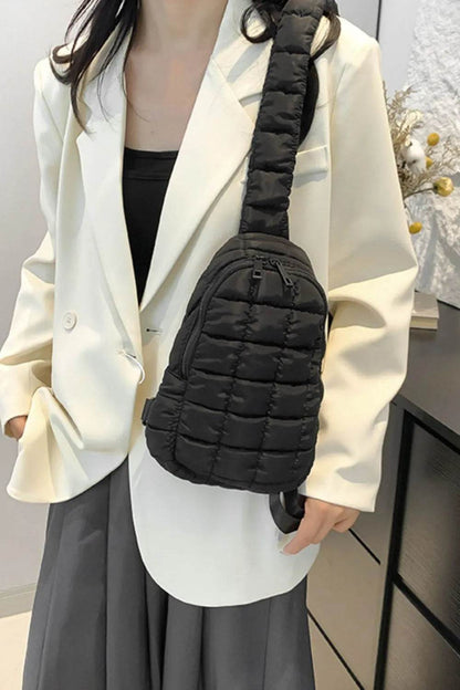 Quilted Nylon Crossbody Bag - Tredona LLC