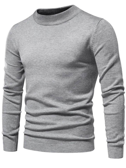Men's Mock Neck Long Sleeve Sweater - Tredona LLC
