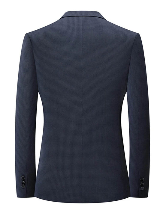 Men's Lapel Collar Long Sleeve Blazer - Tredona LLC