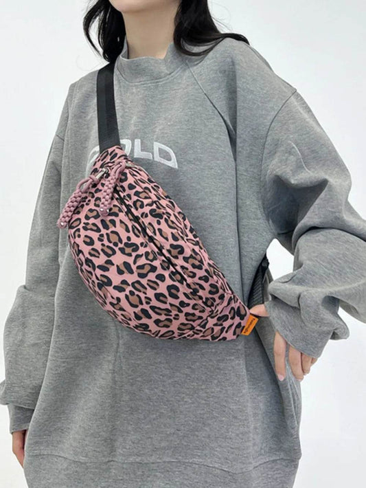 Leopard Nylon Crossbody Bag - Tredona LLC