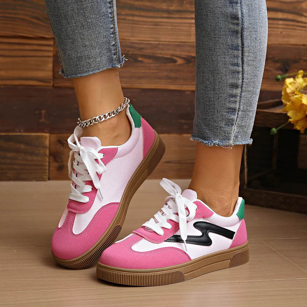 Lace Up Platform Sneakers - Tredona LLC