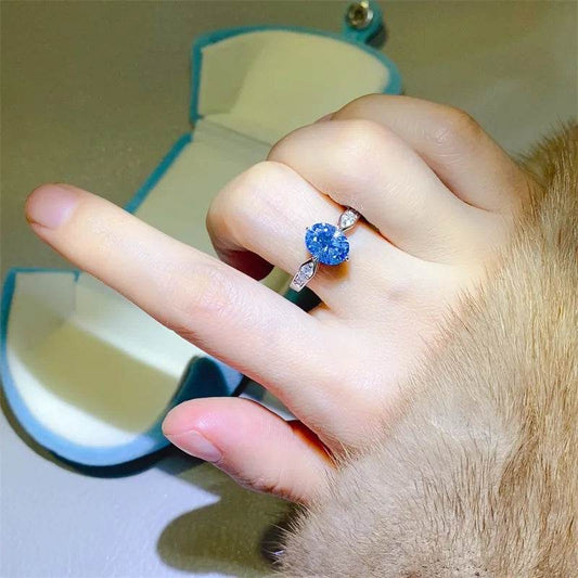 2 Carat Moissanite 925 Sterling Silver Ring - Tredona LLC