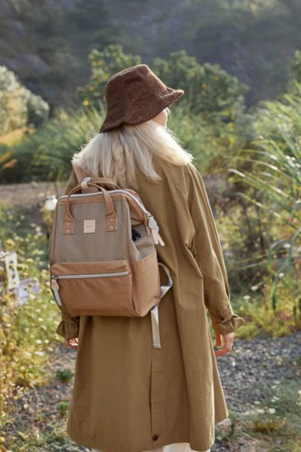 Himawari Water Resistant Canvas Backpack Bag with Side Pockets - Tredona LLC