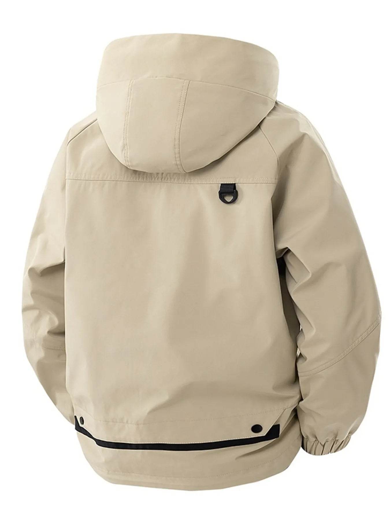 Men's Full Size Zip Up Long Sleeve Hooded Jacket Plus Size - Tredona LLC