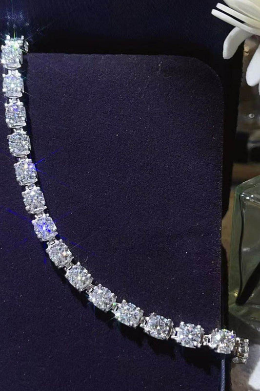 10 Carat Moissanite Platinum-Plated Bracelet - Tredona LLC