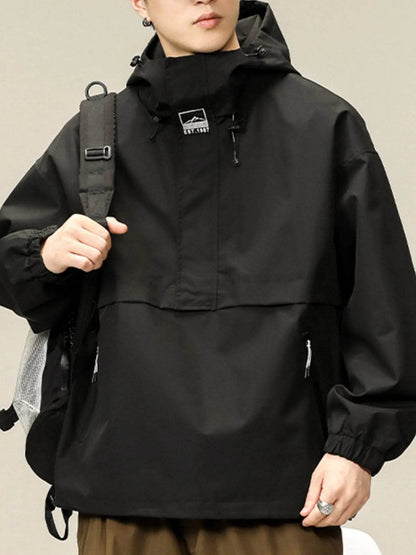 Men's Plus Size Long Sleeve Hooded Jacket - Tredona LLC