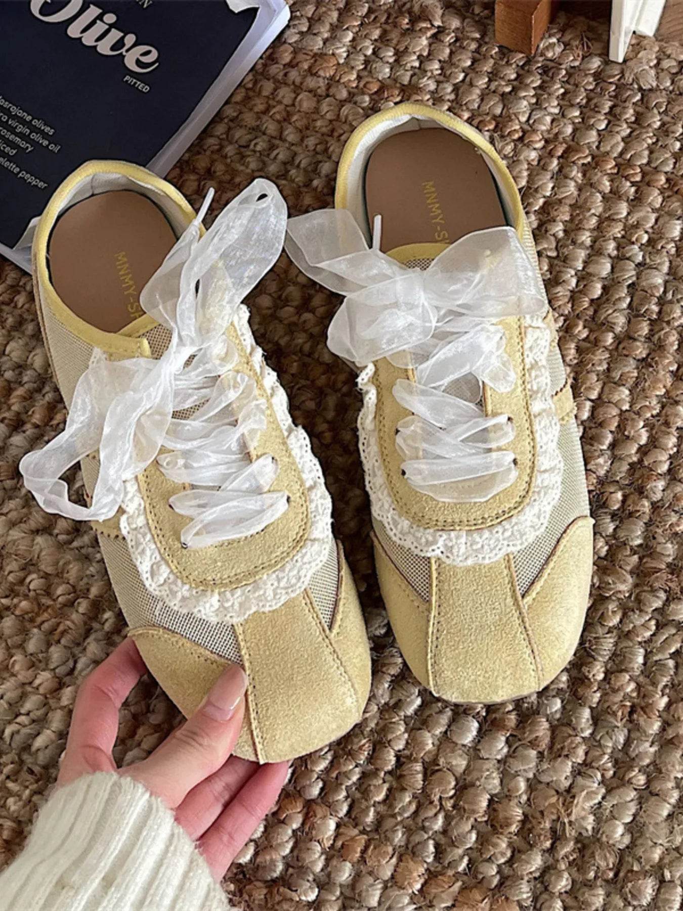 Round Toe Lace Up Sneakers - Tredona LLC
