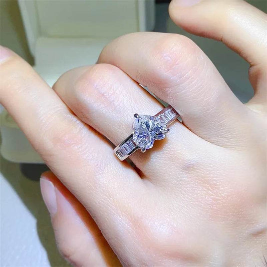 3 Carat Moissanite 925 Sterling Silver Ring - Tredona LLC