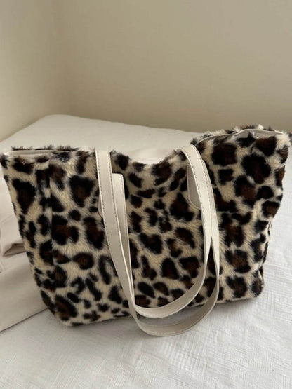 Leopard Fluff Tote Bag - Tredona LLC