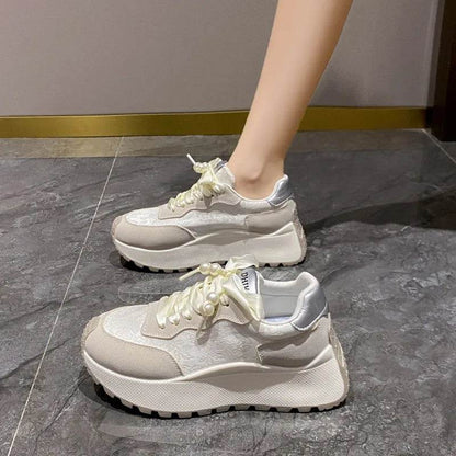 Lace Up Platform Athletic Sneakers - Tredona LLC